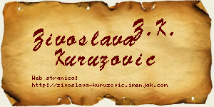 Živoslava Kuruzović vizit kartica